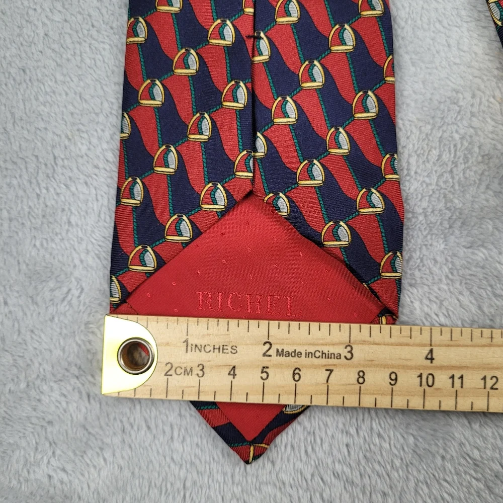 Richel Tie 100% Silk Equestrian Stirrup Iron Made In Spain